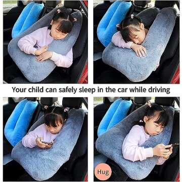 FHSGGP Travel Pillow Travel Pillow Cushion for The Back Seat of Car Car Pillow for Kids A Sleeping Artifact Suitable for Long-Distance Travel of Adults and Children Travel Pillow for Kids Pink