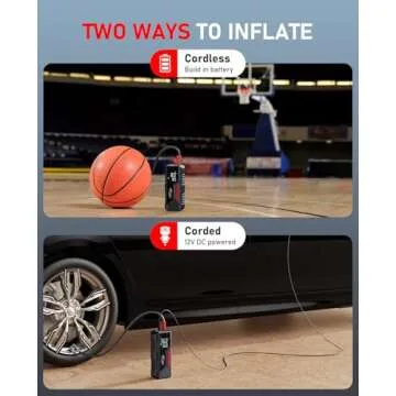 Aneson Tire Inflator 150PSI Portable Air Pump for Car