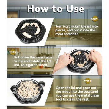 Hundop Chicken Shredder Tool - Elegant and Efficient