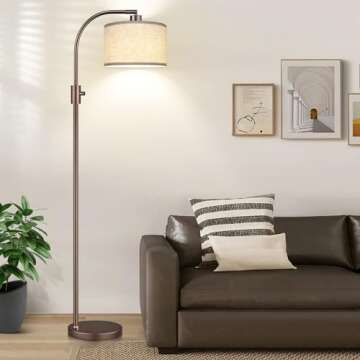 Stylish Dimmable Floor Lamp with LED Bulb Included