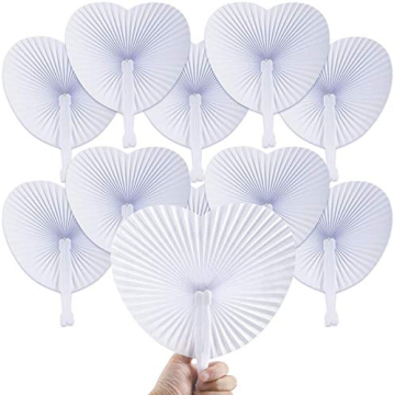 Bestage 60 White Paper Fans for Weddings Events and DIY