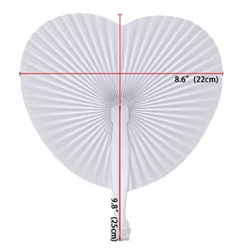 Bestage 60 White Paper Fans for Weddings Events and DIY
