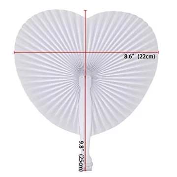 Bestage 60 White Paper Fans for Weddings Events and DIY