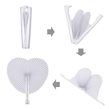 Bestage 60 White Paper Fans for Weddings Events and DIY