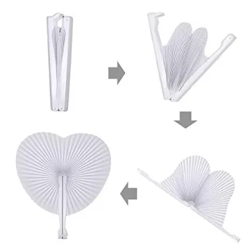Bestage 60 White Paper Fans for Weddings Events and DIY