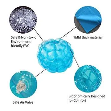 SUNSHINEMALL 2 Pack Inflatable Bumper Balls for Kids Giant Zorb Ball Sumo Balls Human Hamster Ball Bubble Balls for Adults Full Body Buddy Outdoor Toys for Kids(24" Blue)