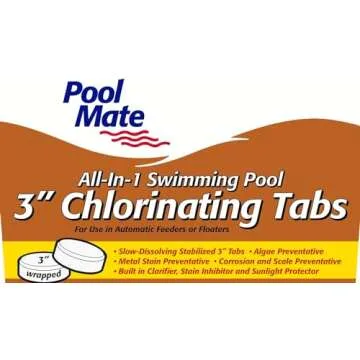 Pool Mate All-in-One 3 Inch Chlorine Tablets for Pool Care