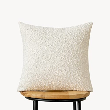 Woaboy Textured Boucle Throw Pillow Cover 24x24 Inch