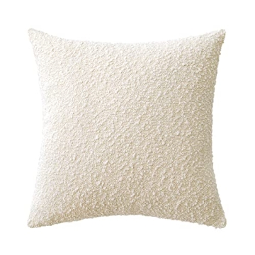 Woaboy Textured Boucle Throw Pillow Cover 24x24 Inch