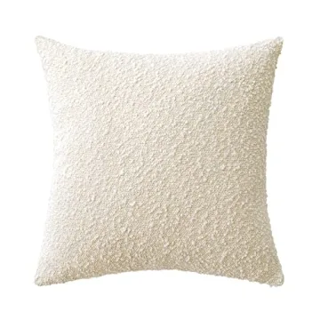 Woaboy Textured Boucle Throw Pillow Cover 24x24 Inch