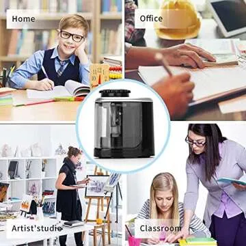 Aogwat Pencil Sharpener Electric Pencil Sharpener for Kids, Blade to Fast Sharpen, Suitable for No.2/School/Classroom/Office/Home (Black)