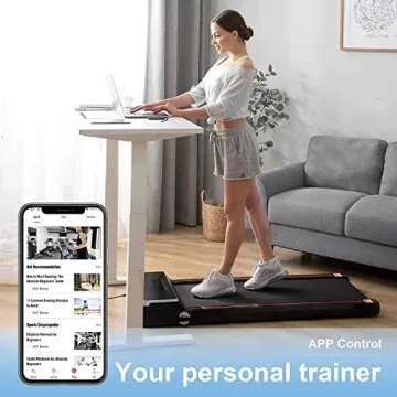 SHAREWIN Under Desk Electric Treadmill Motorized Exercise Machine, Remote Control and LED Display, Walking Jogging Machine for Home/Office Use