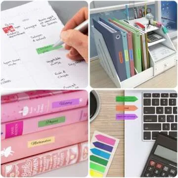 KICNIC Page Markers Colored Sticky Tabs 800 Pcs, Translucent Arrow Flags for Page Marking, Fluorescent Index Tab Stickers for Notebooks, Small Sticky Notes Flags [8 Colors, 4 Sets]