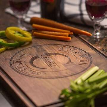 Personalized Cutting Board - Ideal Gifts for Couples - Custom Cutting Boards - Anniversary or Wedding Gifts - Engraved Personalized Gifts - Valentines Gift Idea for Couples, Friends, Parents