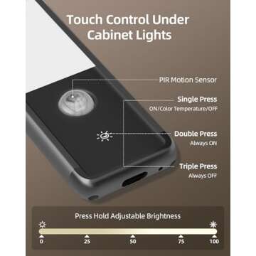 EZVALO Under Cabinet Lighting, Motion Sensor Night Light Indoor, 1900mAh Rechargeable Closet Lights Wireless, Decor Lights for Kitchen,Wardrobe,Bedroom,Pantry,Stairway(Grey,11.81in)