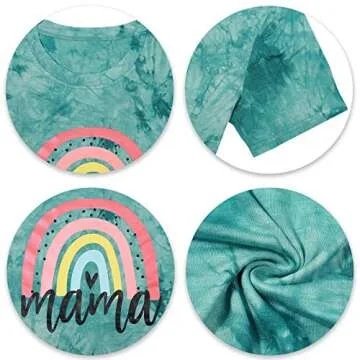 Chic Mama Shirt Women Rainbow Graphic Casual Tee