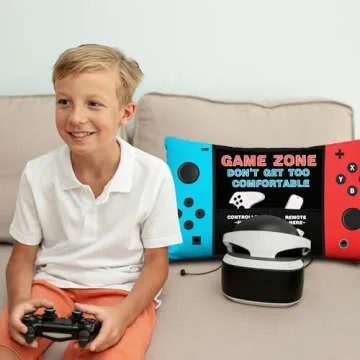 Undergo Gamer Gifts for Teenager - Novelty Socks & Throw Pillow Cover 20 x 12 inch - Video Game Lover Gifts, Game Room Decor, Gaming Gifts for Men Boyfriends