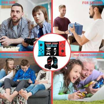 Undergo Gamer Gifts for Teenager - Novelty Socks & Throw Pillow Cover 20 x 12 inch - Video Game Lover Gifts, Game Room Decor, Gaming Gifts for Men Boyfriends
