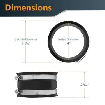 POWERTEC 70363 4 Inch Blast Gate with Dust Control Flex Cuff for Dust Collector/Vacuum Fittings