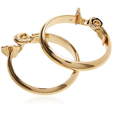 Anne Klein Gold-Tone Wide Hoop Clip-On Earrings for Women