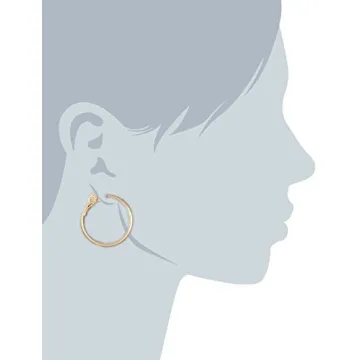 Anne Klein Gold-Tone Wide Hoop Clip-On Earrings for Women