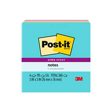 Post-it and Scotch Brand Essentials Pack, Back to School and Office Supplies, Includes Post-it Super Sticky Notes, Post-it Flags, Scotch Magic and Super Hold Tape, and Scotch Multi-Purpose Scissors