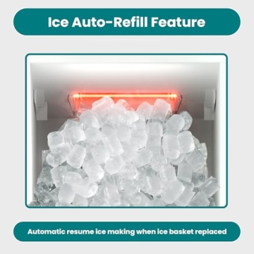 Nugget Ice Maker with 1 Gallon Tank - Portable & Self-Cleaning