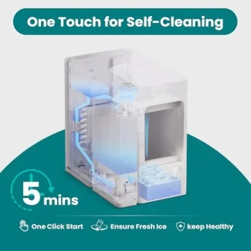 Nugget Ice Maker with 1 Gallon Tank - Portable & Self-Cleaning