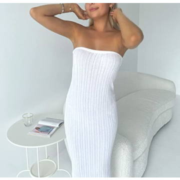 Stylish Meladyan Stretchy Knit Maxi Skirt for Women