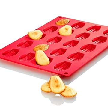 EORTA Silicone Madeleine Pan: 20 Cavity Baking Mold