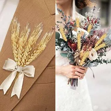 Phliofd Dried Wheat Stalks for Weddings & Decor
