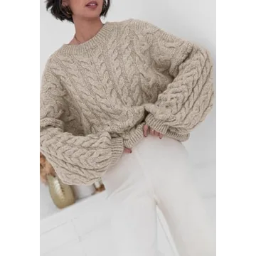 PRETTYGARDEN Women's Oversized Cable Knit Sweater