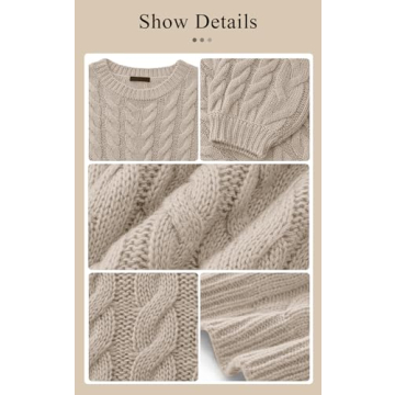 PRETTYGARDEN Women's Oversized Cable Knit Sweater