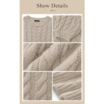 PRETTYGARDEN Women's Oversized Cable Knit Sweater