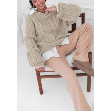 PRETTYGARDEN Women's Oversized Cable Knit Sweater