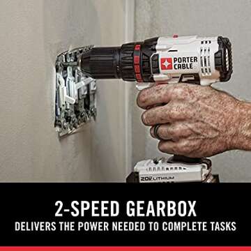 PORTER CABLE PCCK604L2 20V MAX 2-Tool Cordless Drill/Driver and Impact Driver Combo Kit