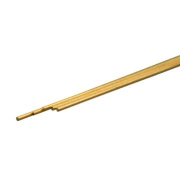 K&S 9861 Round Brass Rod, 1mm OD x 300mm Long, 5 Pieces, Made in The USA