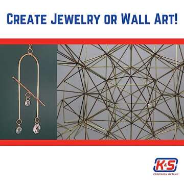 K&S 9861 Round Brass Rod, 1mm OD x 300mm Long, 5 Pieces, Made in The USA