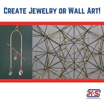 K&S 9861 Round Brass Rod, 1mm OD x 300mm Long, 5 Pieces, Made in The USA