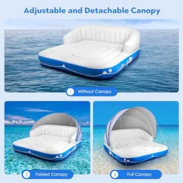 Ultimate Floating Island with Canopy for Adults