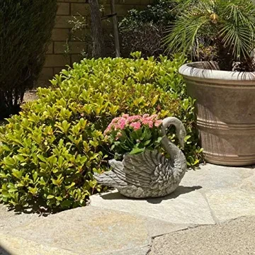 Urban Designs Swan Planter - Elegant Garden Decor in Grey
