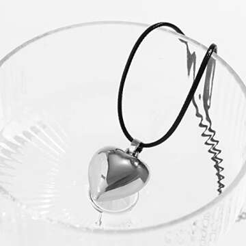 Trendy YURAOER Chunky Heart Choker Necklace for Women