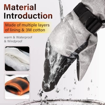 ALLJOY Heated Gloves with Rechargeable Battery for Winter