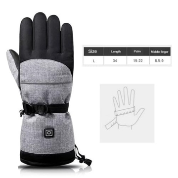 ALLJOY Heated Gloves with Rechargeable Battery for Winter