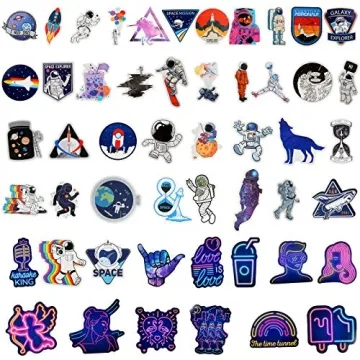 200-Pc Space Galaxy Stickers for Crafts & Decor