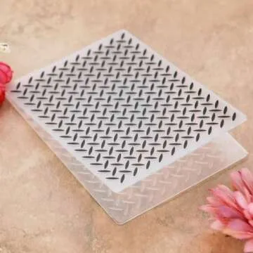 KWELLAM Grain Plastic Embossing Folders for Card Making Scrapbooking and Other Paper Crafts