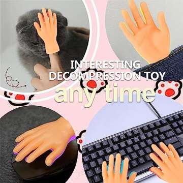 30 Pcs Tiny Finger Hands Mini Rubber Finger Puppets, Miniature Small Hands Ealistic Cute Little Hand...