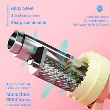 Pencil Sharpener,Automatic Pen Entry Design,The knob can Adjust 5 Types of Pen tip Thickness,Desk Pencil Sharpener,for Standard Pencils,Colored Pencils,and Makeup Pencils,for Classroom,Home,Office Use