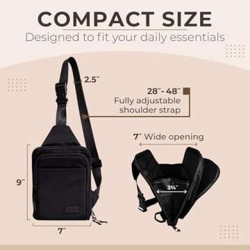 BUNSO Everyday Small Crossbody Bags - Sleek, Water-Resistant, Versatile Sling Bag