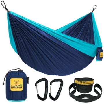 Wise Owl Outfitters Camping Hammock - Portable and Durable Design, Perfect for Hiking and Outdoor Re...